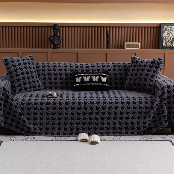 Lisslune | Cavalli Houndstooth Plush Sofa Cover
