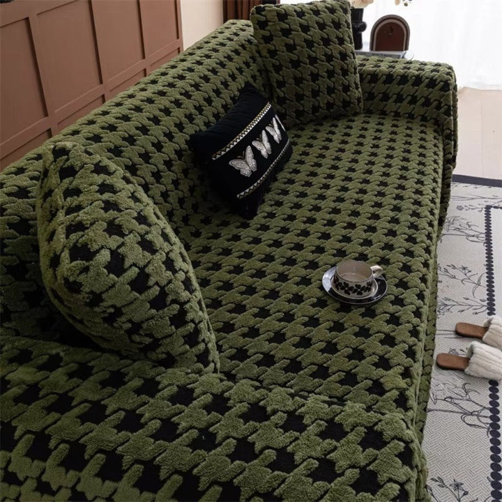 Lisslune | Cavalli Houndstooth Plush Sofa Cover