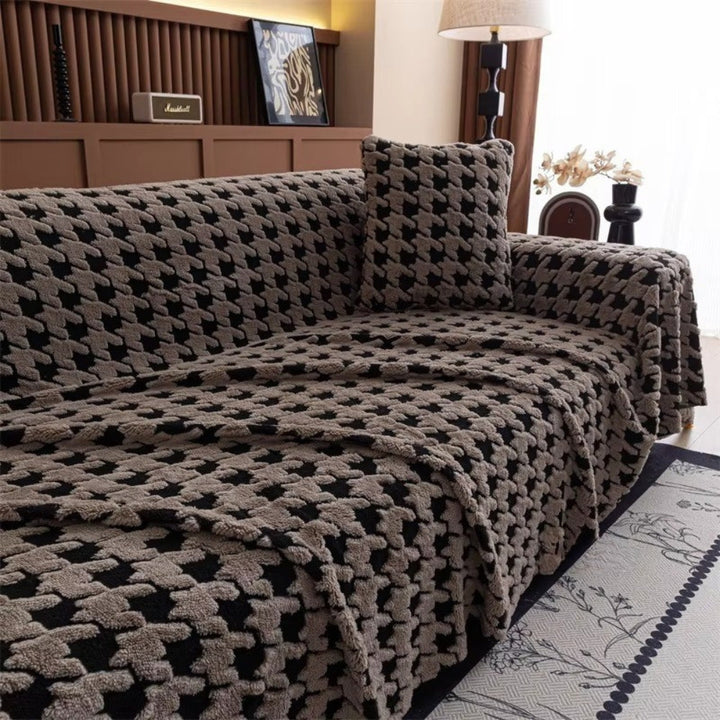 Lisslune | Cavalli Houndstooth Plush Sofa Cover