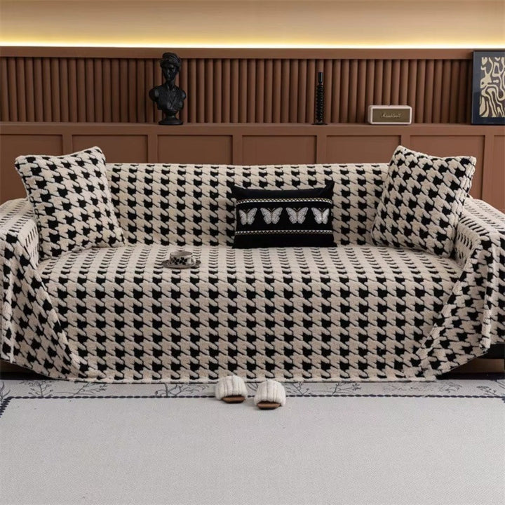 Lisslune | Cavalli Houndstooth Plush Sofa Cover