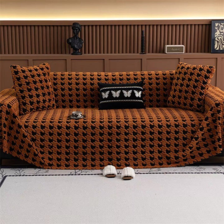 Lisslune | Cavalli Houndstooth Plush Sofa Cover