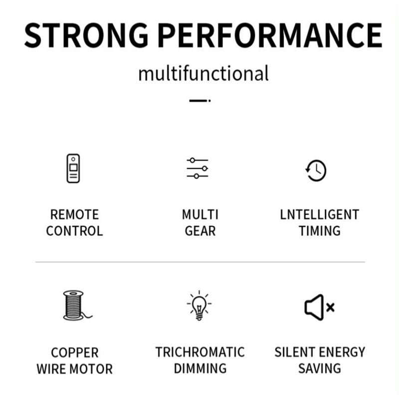 Lisslune | Smart Bedroom Ceiling Fan with LED Lights