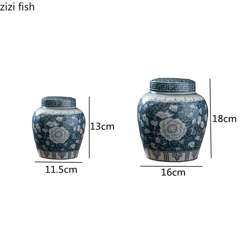 Lisslune | Ceramic airtight container tea box tea can moisture-protected storage tank tea container storage bottle tea organizer jar tea cans