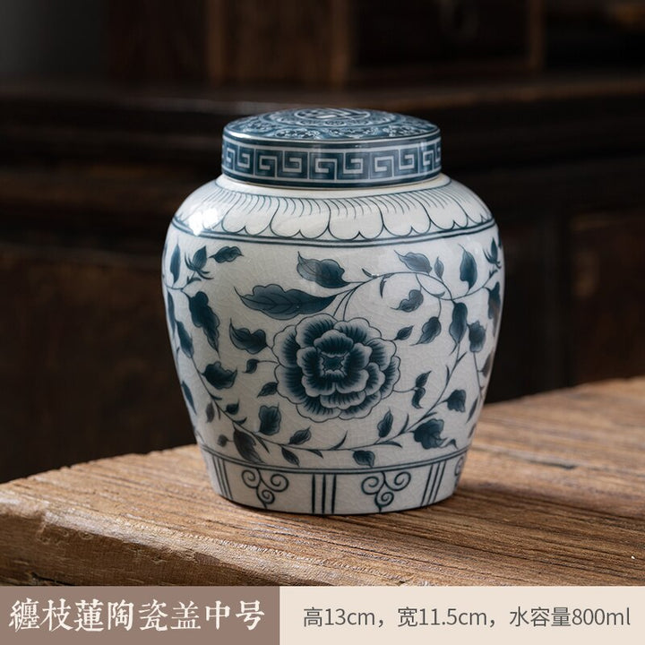 Lisslune | Ceramic airtight container tea box tea can moisture-protected storage tank tea container storage bottle tea organizer jar tea cans