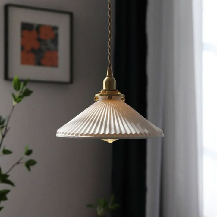 Lisslune | Scandinavian White Ceramic Pendant Light