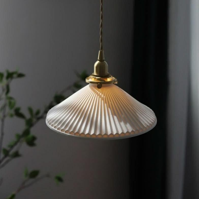 Lisslune | Scandinavian White Ceramic Pendant Light