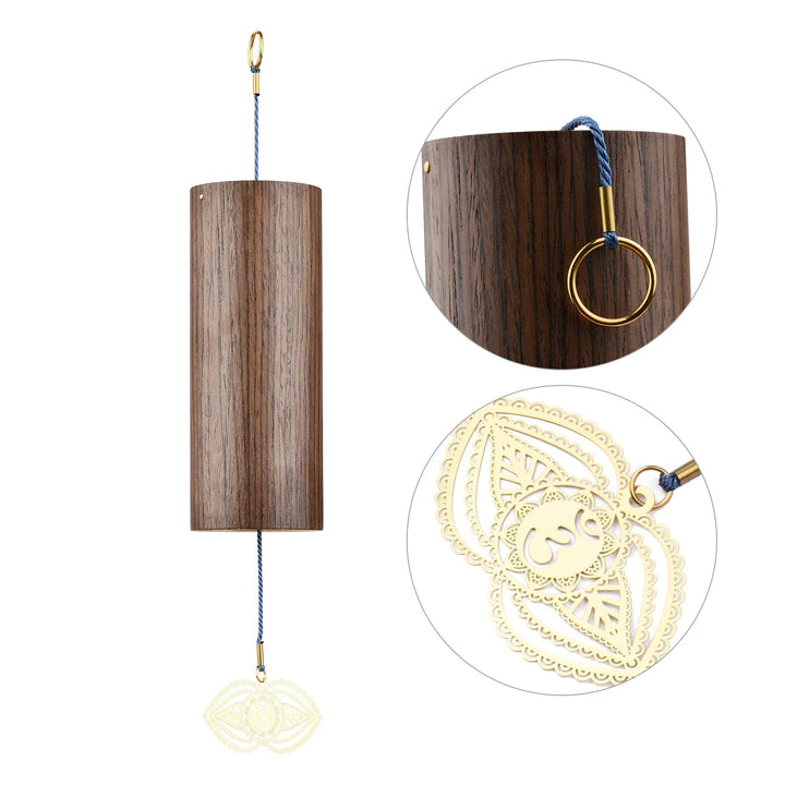 Lisslune | Chakra Chimes | Bamboo Wind Chime for Meditation and Relaxation | Harmonious Wind Chime for Outdoors