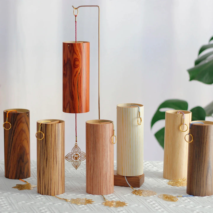 Lisslune | Chakra Chimes | Bamboo Wind Chime for Meditation and Relaxation | Harmonious Wind Chime for Outdoors
