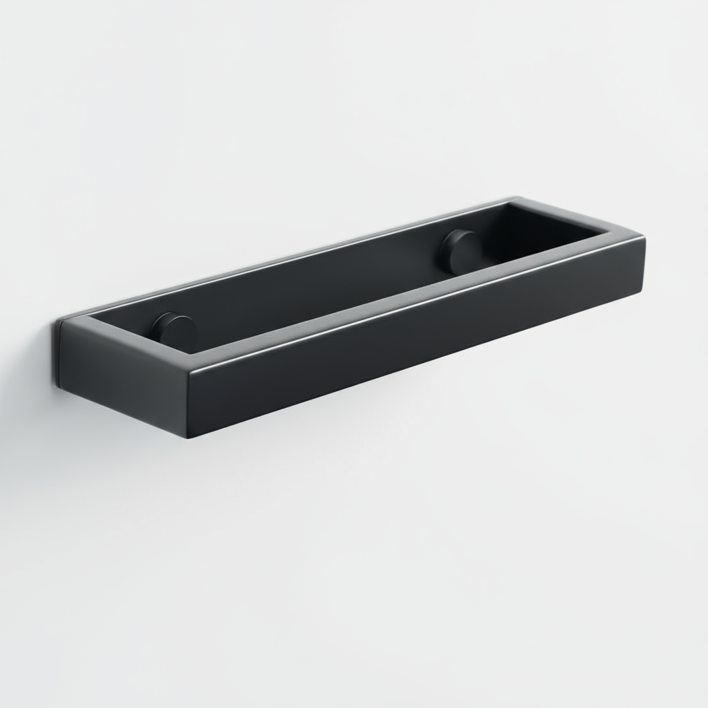 Lisslune | Uni-Black Stainless Steel Towel Rail – Matte Black Wall-Mounted Bathroom & Kitchen Holder