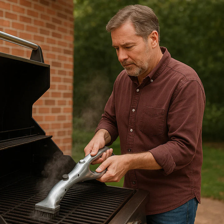 Lisslune | BBQ Steam Cleaning Brush | Ergonomic, Dishwasher Safe & Chemical-Free for Effortless Grill Cleaning