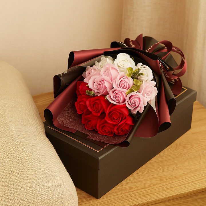 Lisslune | Romantic Soap Rose Bouquet Gift for Valentine’s Day