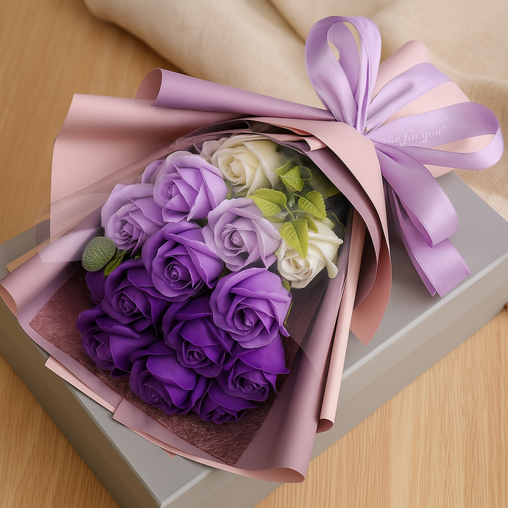 Lisslune | Romantic Soap Rose Bouquet Gift for Valentine’s Day