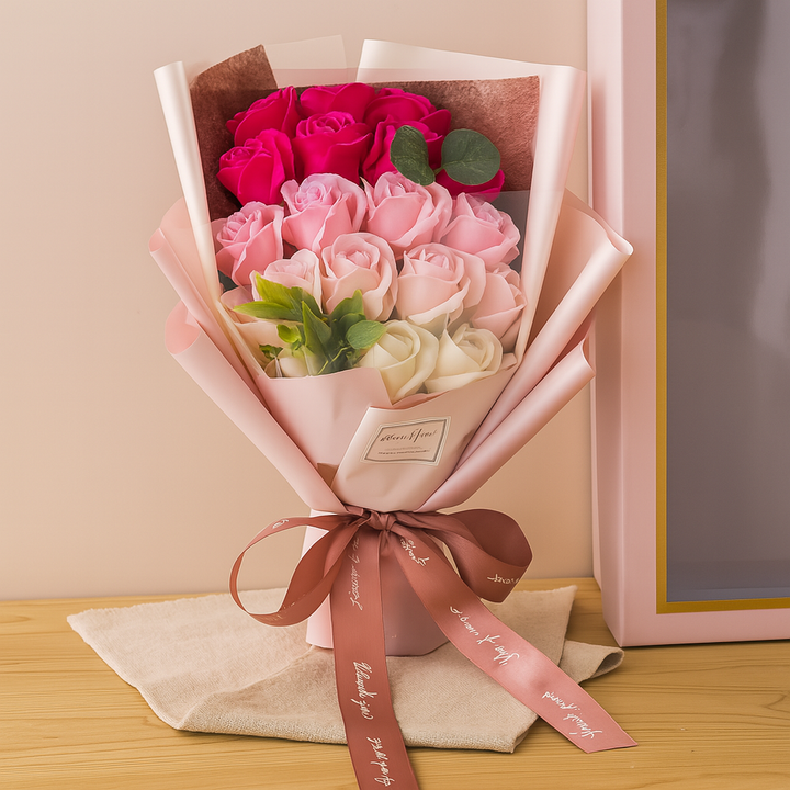 Lisslune | Romantic Soap Rose Bouquet Gift for Valentine’s Day