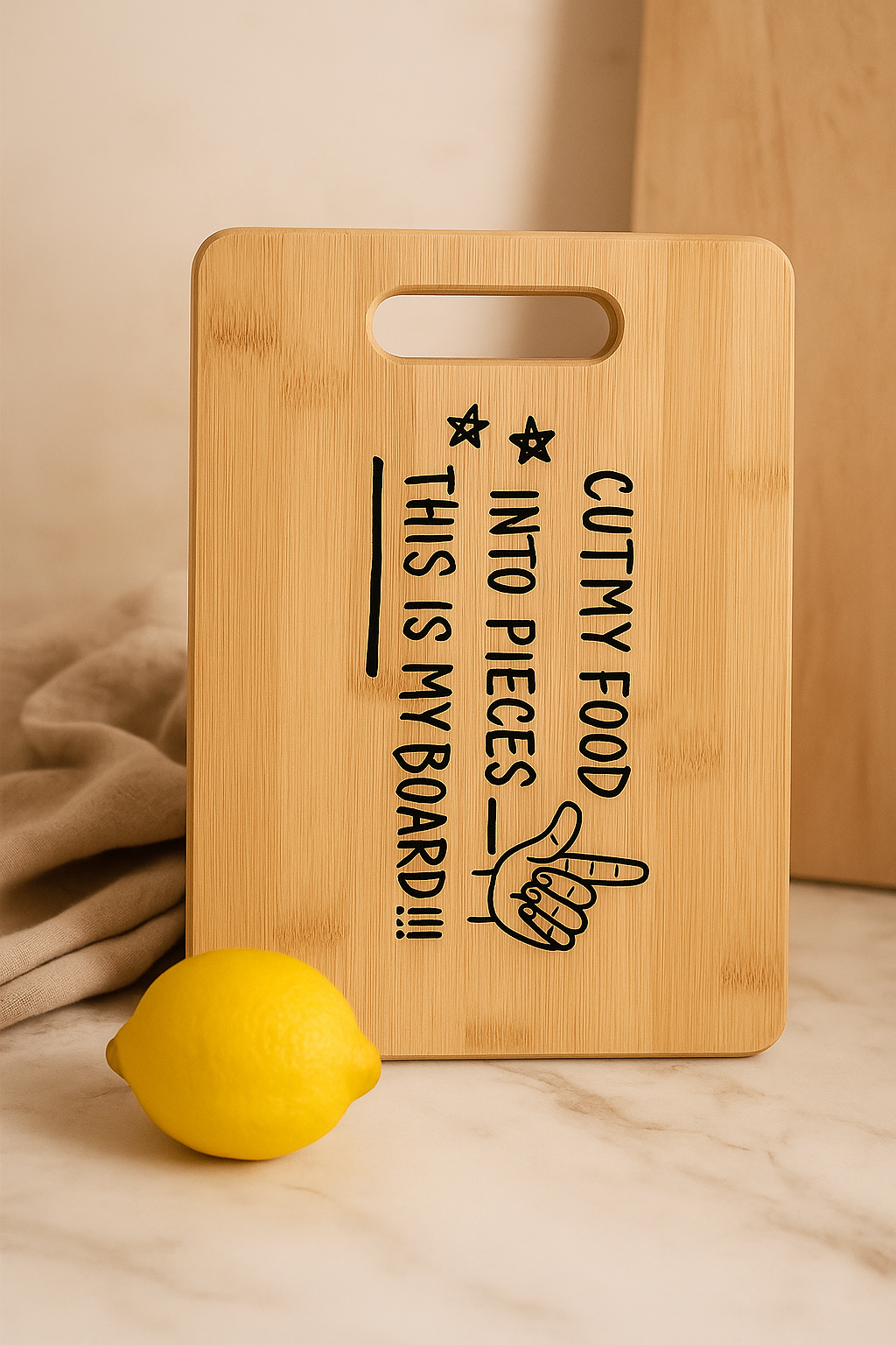 Lisslune | Engraved Bamboo Cutting Board – Humorous Kitchen Decoration and Gift