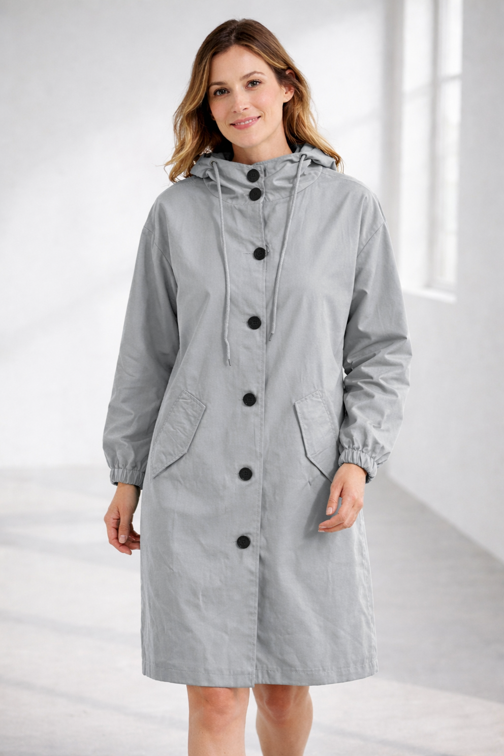Lisslune | Women's Long Jacket with Hood