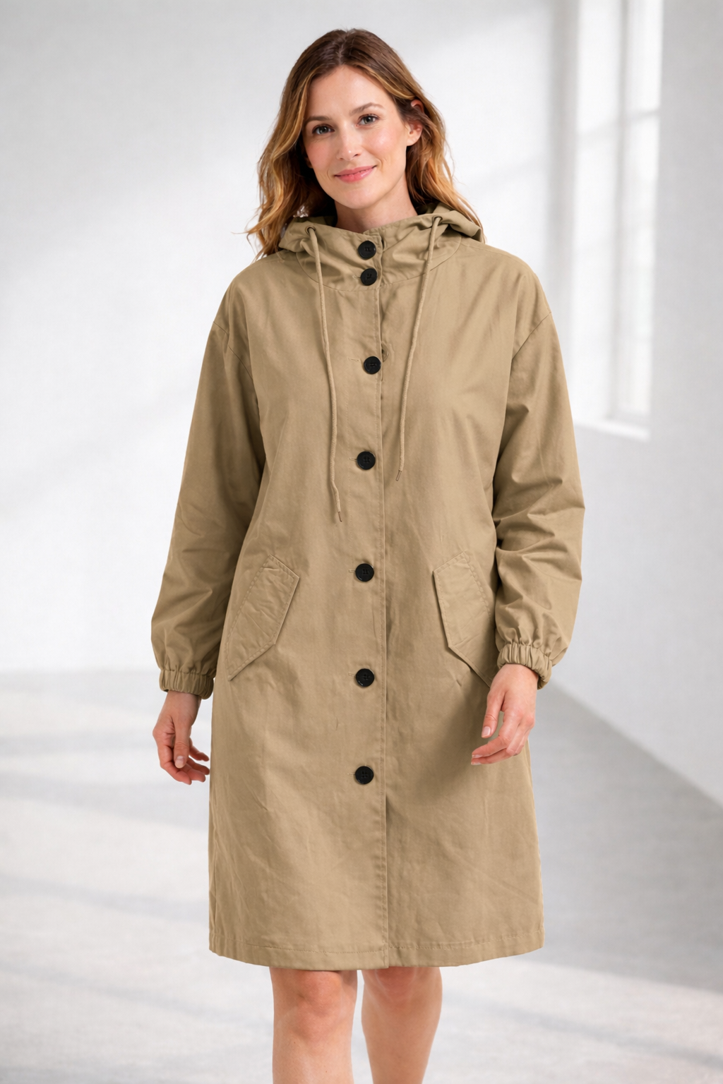 Lisslune | Women's Long Jacket with Hood
