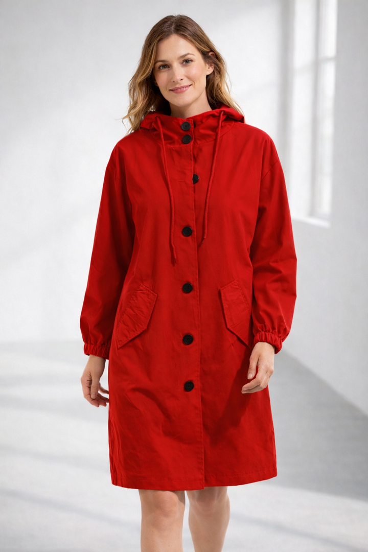 Lisslune | Women's Long Jacket with Hood