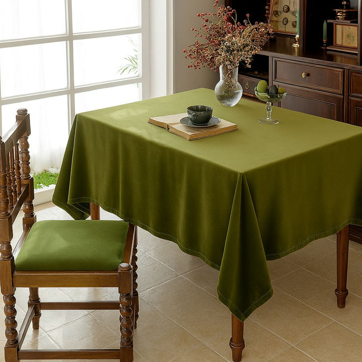 Lisslune | Château Olive Velvet Tablecloth