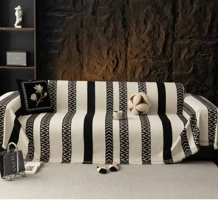 Lisslune | Chevron Pattern Chenille Sofa Cover