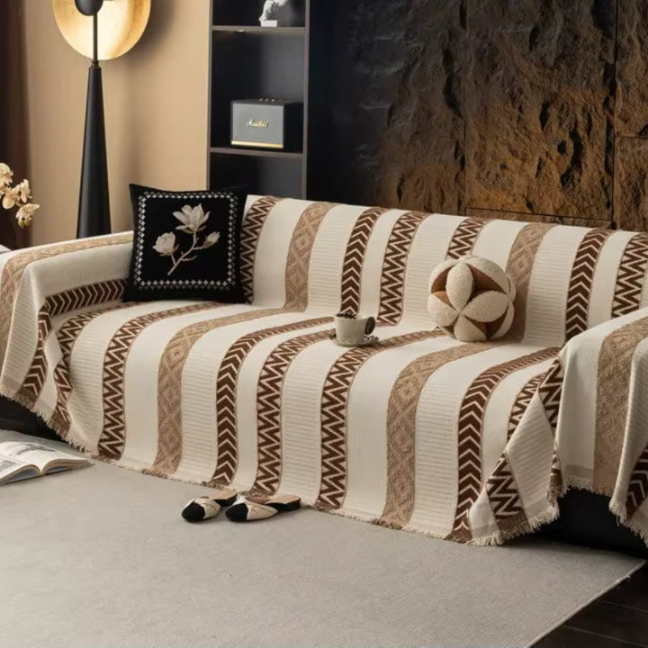 Lisslune | Chevron Pattern Chenille Sofa Cover