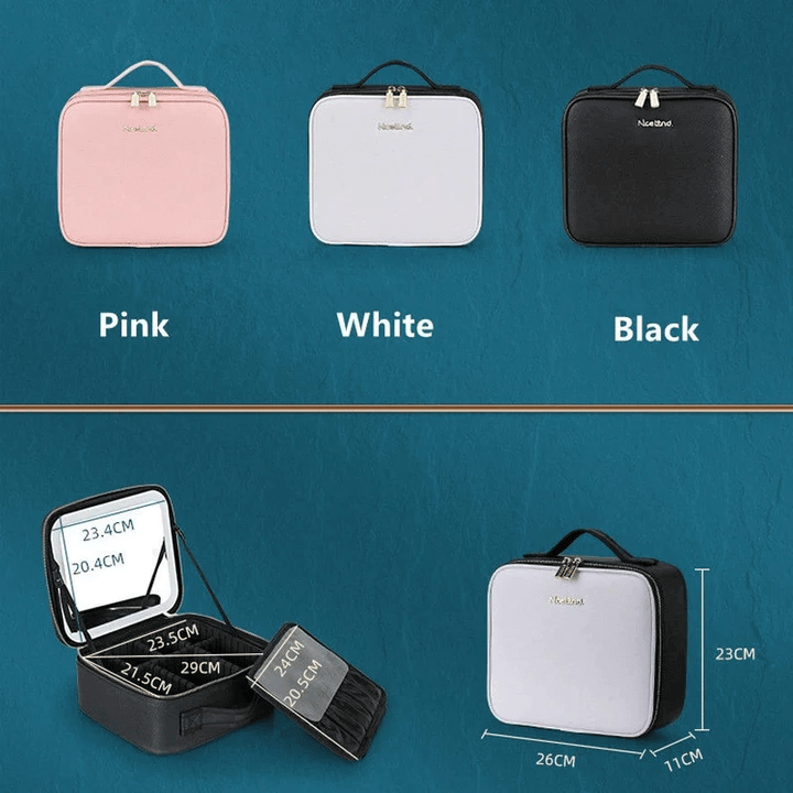 Lisslune | Niceland Travel Make-up Bag with LED Mirror
