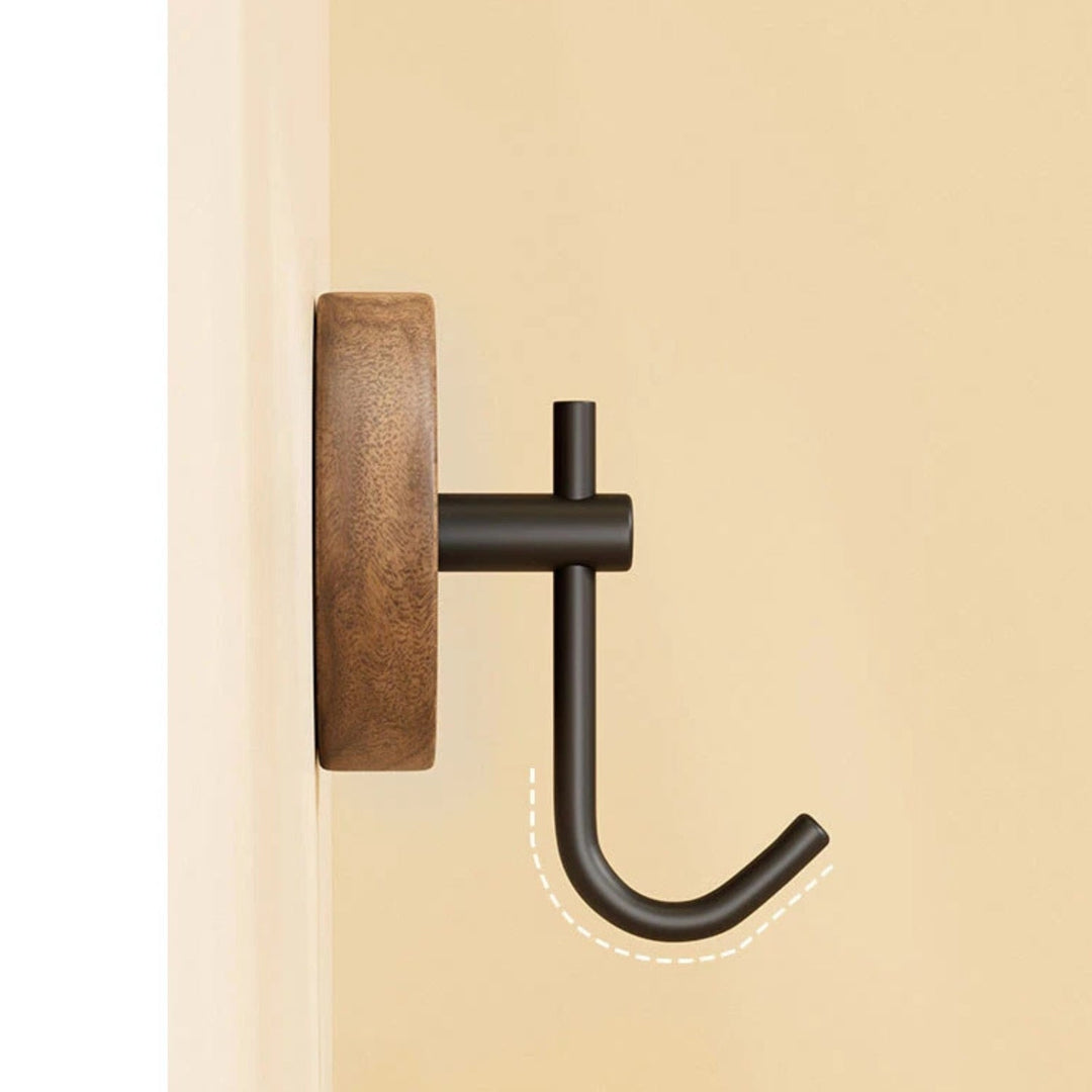 Lisslune | Chic Round Self-Adhesive Timber Wall Hook Piece
