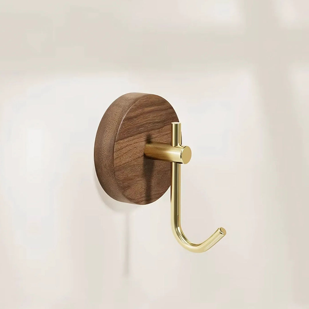 Lisslune | Chic Round Self-Adhesive Timber Wall Hook Piece