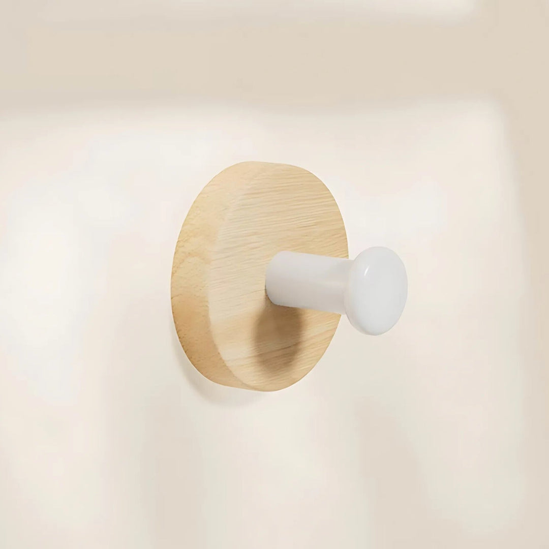Lisslune | Chic Round Self-Adhesive Timber Wall Hook Piece