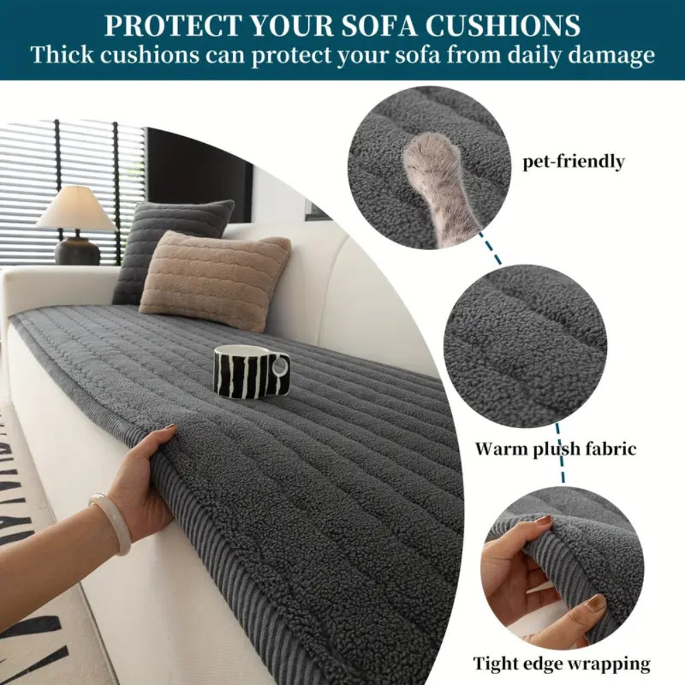 Lisslune | Chic Thick Plush Sofa Cover