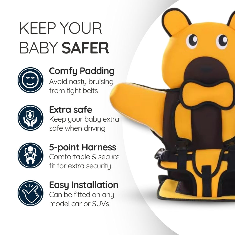 Lisslune | Child Car Protection Cushion Seat Bear