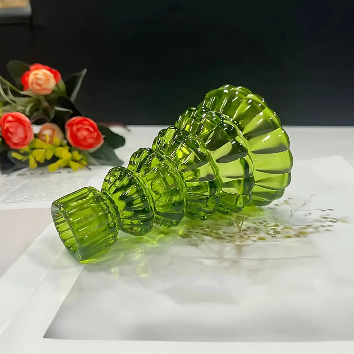 Lisslune | LumiTree Glass Candle Holder Set – 3-piece Tree-shaped Table Decoration