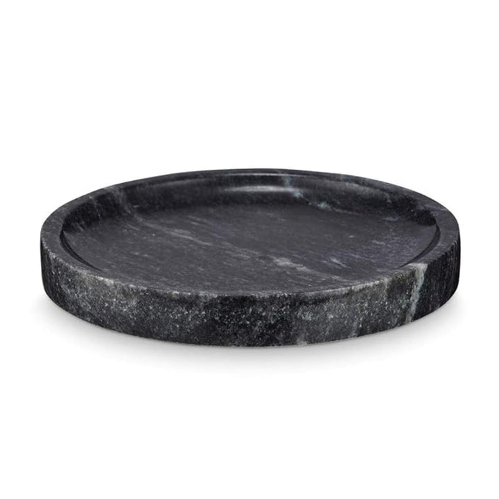 Lisslune | Circular Black Marble Jewelry Tray