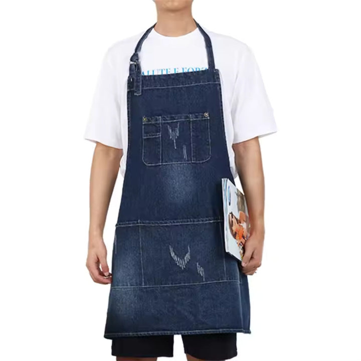 Lisslune | Classic Blue Denim Pocket Apron