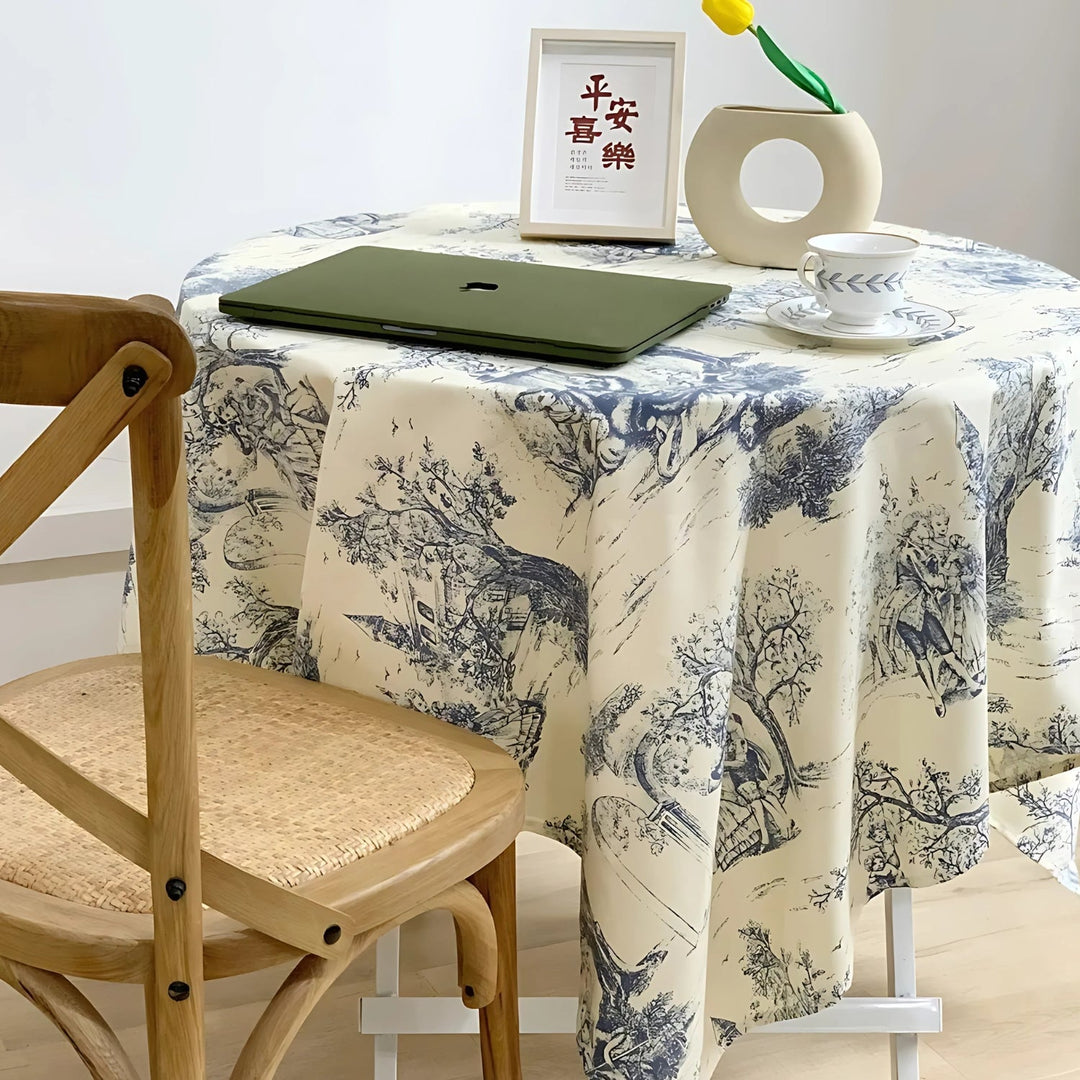 Lisslune | French Classic Blue Vintage Dining Tablecloth