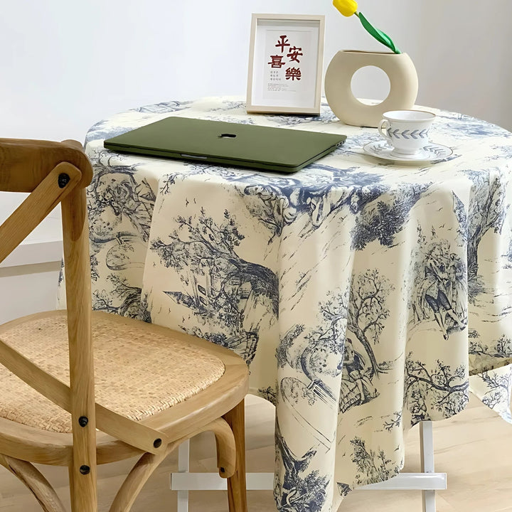 Lisslune | French Classic Blue Vintage Dining Tablecloth