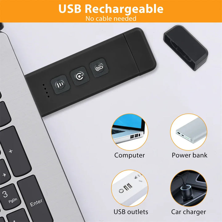 Lisslune | Clip-on book light, USB rechargeable reading light with timer, portable LED bookmark light for bedside & desk