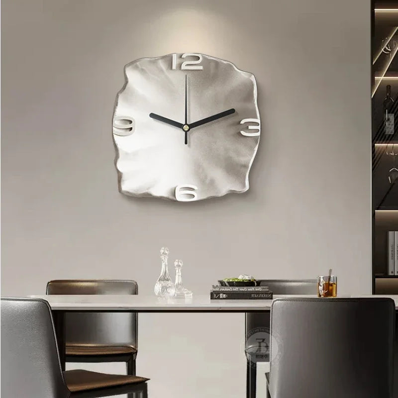 Lisslune | Modern 3D Wall Clock – Large 30cm Designer Sandstone Clock with Silent Quartz Movement