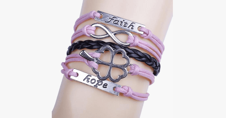 Lisslune | Clover Faith Hope Infinity Bracelet