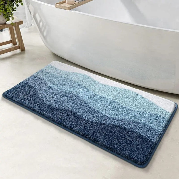 Lisslune | Coastal Wave Pattern Non-Slip Bath Mat
