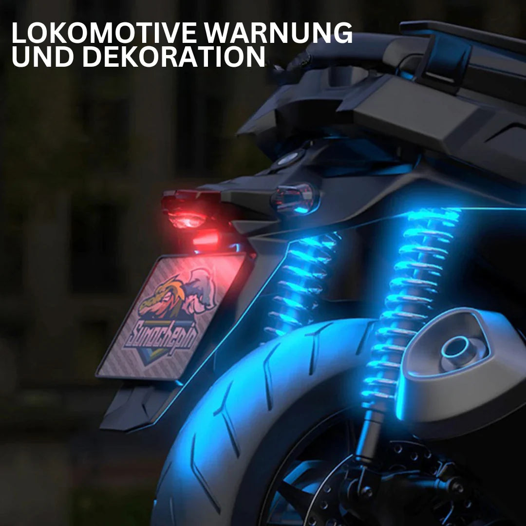 Lisslune | Wireless LED Motorcycle Tail Light – Rechargeable Remote Control for Brake and Warning Light