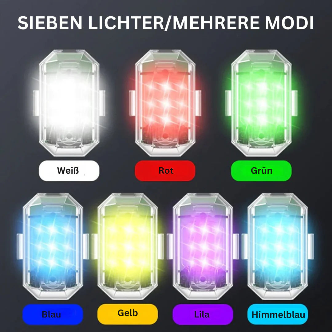 Lisslune | Wireless LED Motorcycle Tail Light – Rechargeable Remote Control for Brake and Warning Light