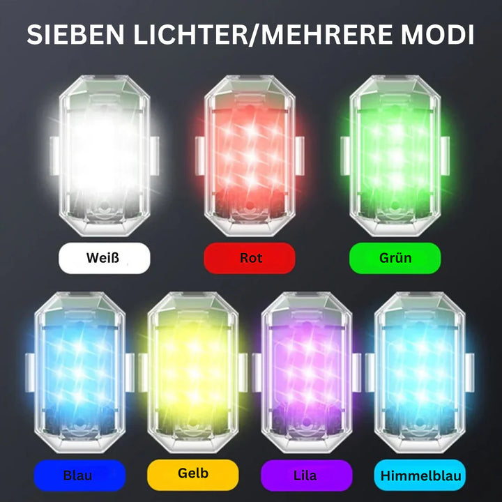 Lisslune | Wireless LED Motorcycle Tail Light – Rechargeable Remote Control for Brake and Warning Light