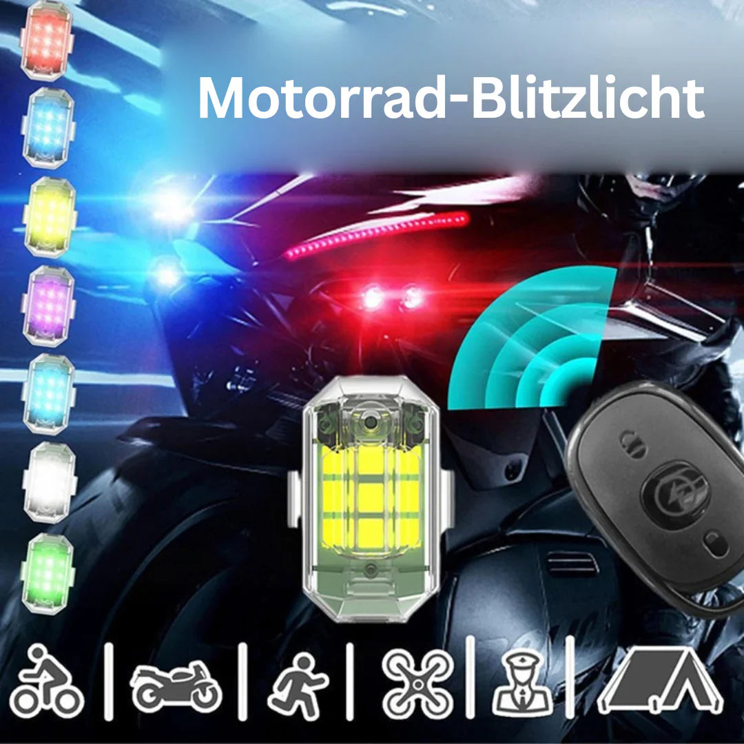 Lisslune | Wireless LED Motorcycle Tail Light – Rechargeable Remote Control for Brake and Warning Light