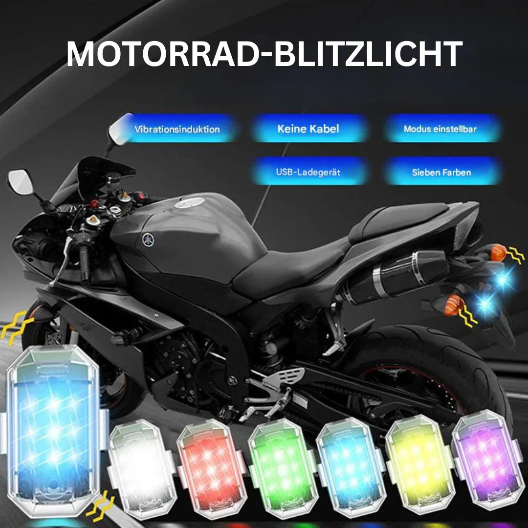Lisslune | Wireless LED Motorcycle Tail Light – Rechargeable Remote Control for Brake and Warning Light