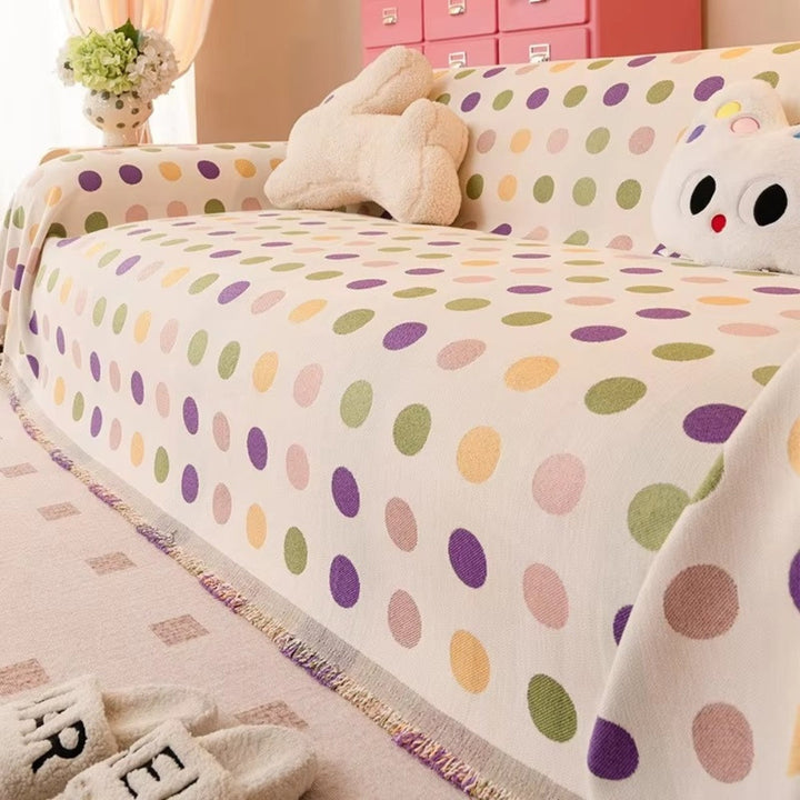 Lisslune | Colorful Polka Dot Sofa Cover