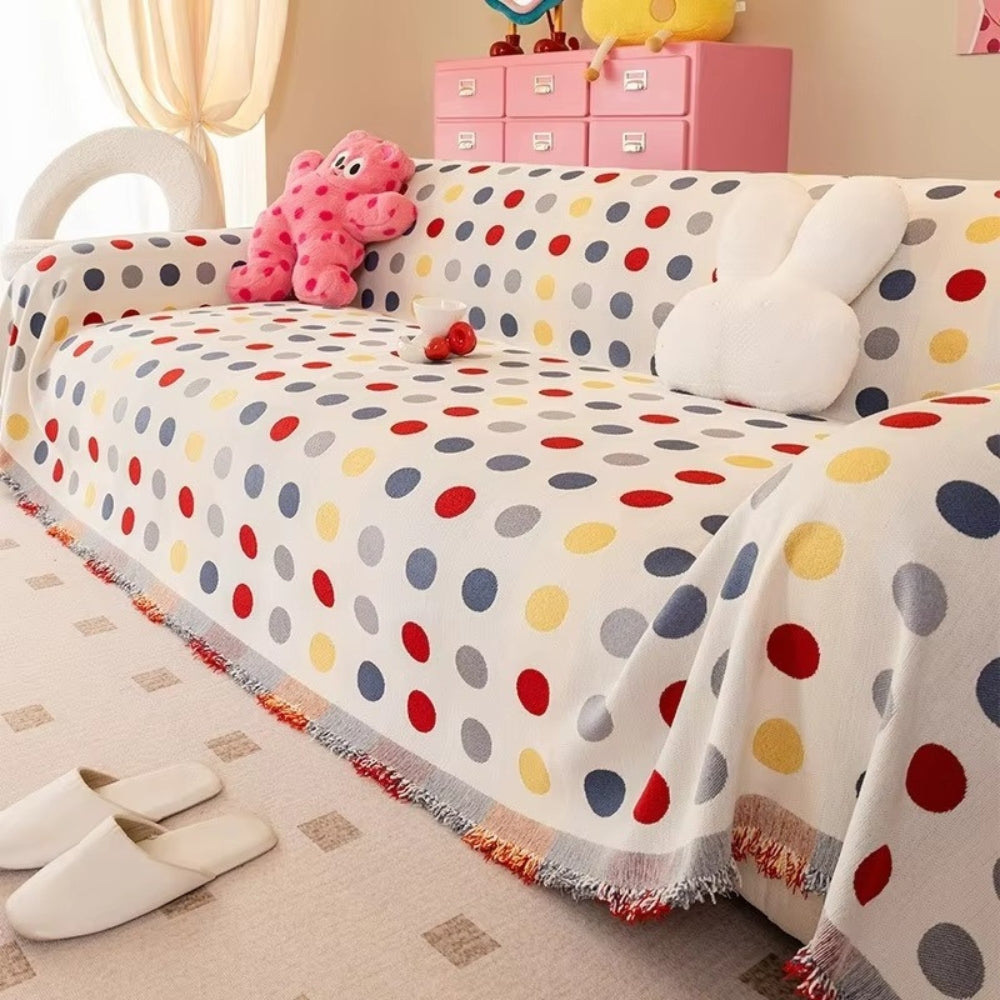 Lisslune | Colorful Polka Dot Sofa Cover