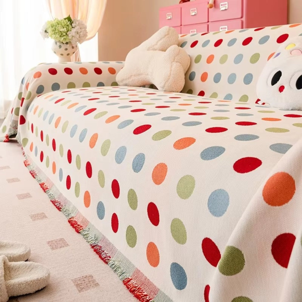 Lisslune | Colorful Polka Dot Sofa Cover