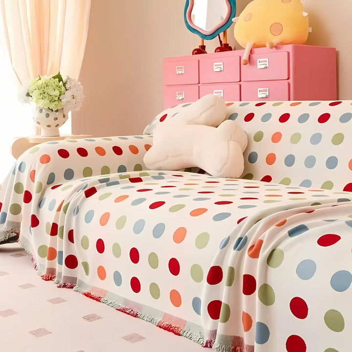 Lisslune | Colorful Polka Dot Sofa Cover