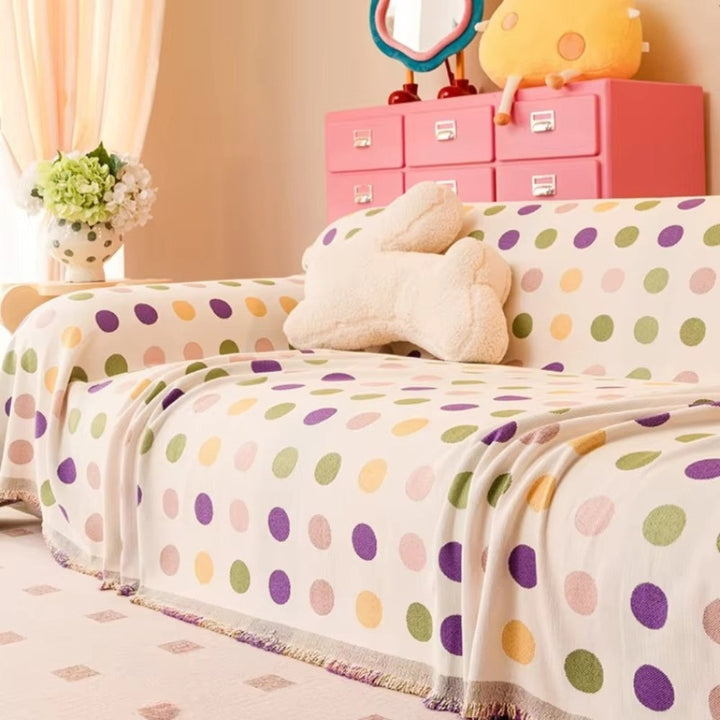 Lisslune | Colorful Polka Dot Sofa Cover