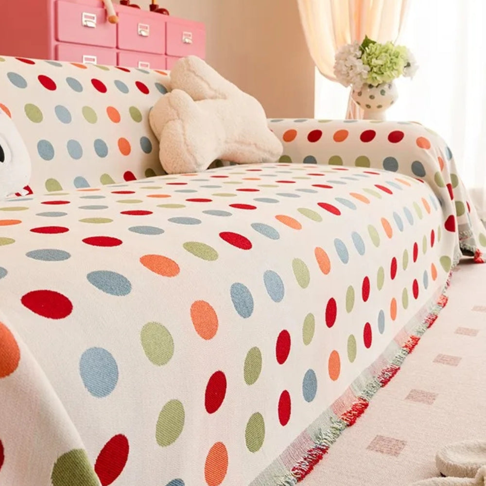 Lisslune | Colorful Polka Dot Sofa Cover